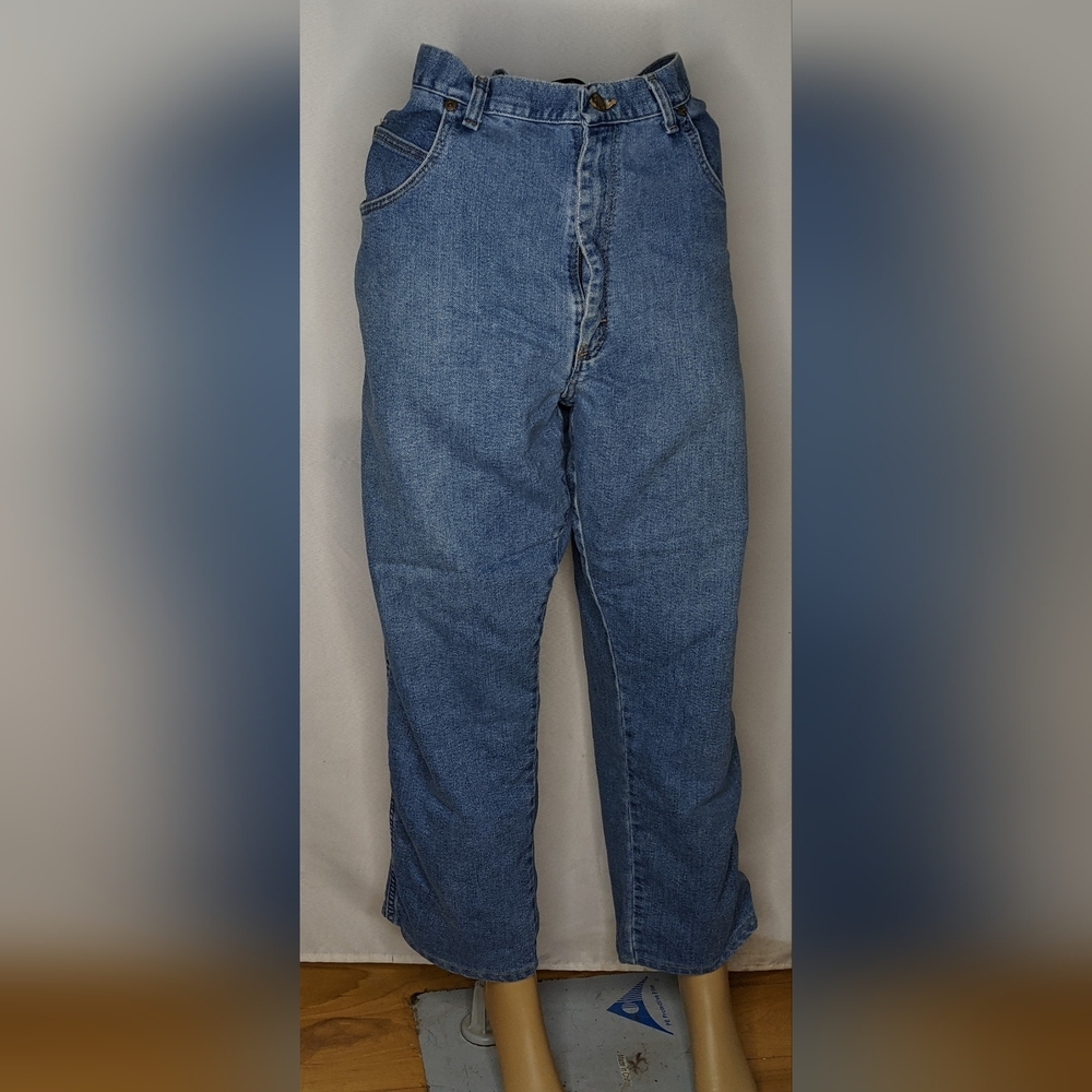 Pre-owned Wrangler Classic Blue Denim Jeans, Size 38x30, TG